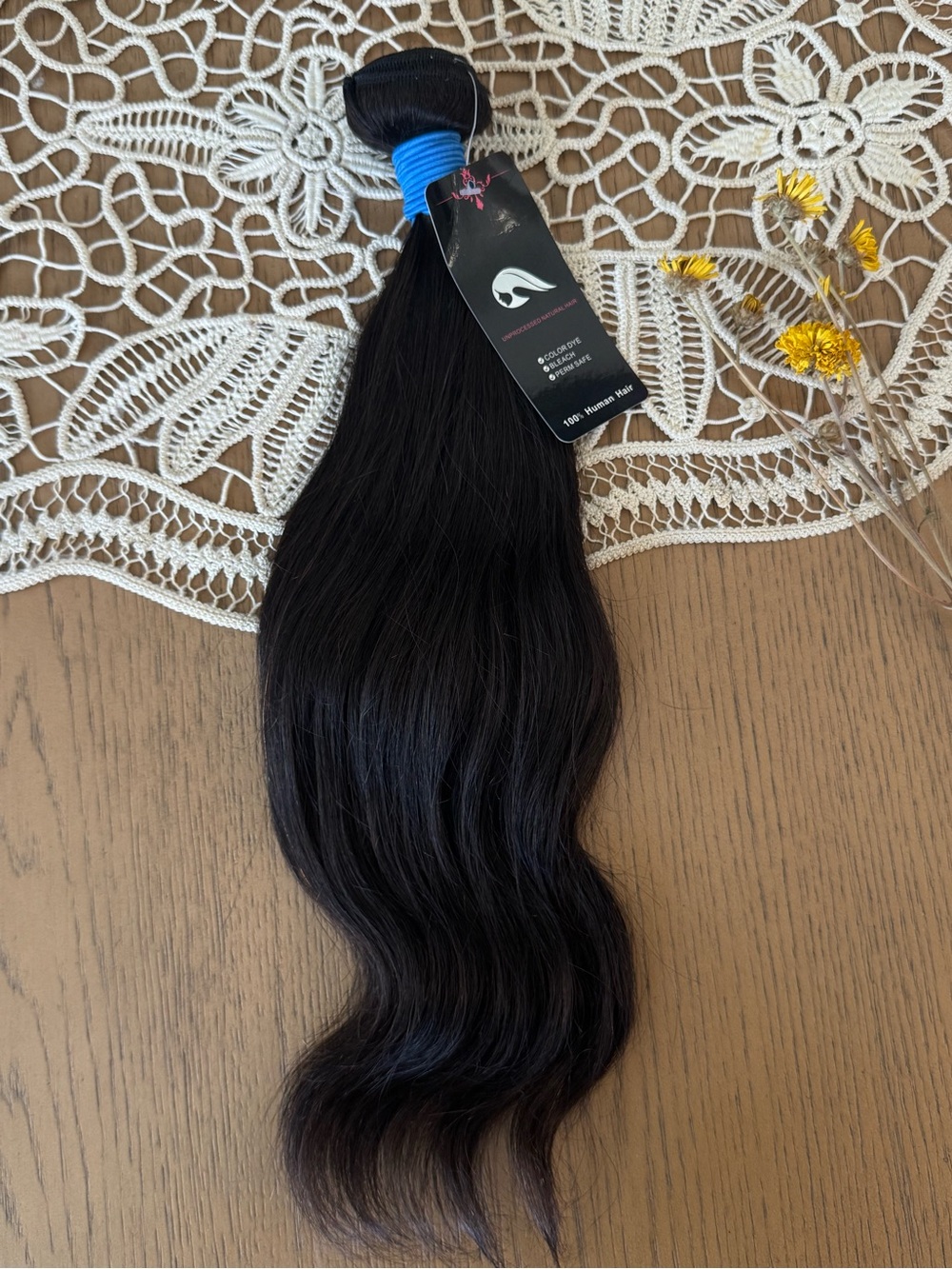 16” 100% Human Hair Weft Body Wave Hair Extension Bundle Natural Black Remy Hair